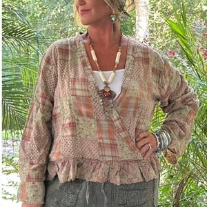 NWT Jaded Gypsy Patchwork Top